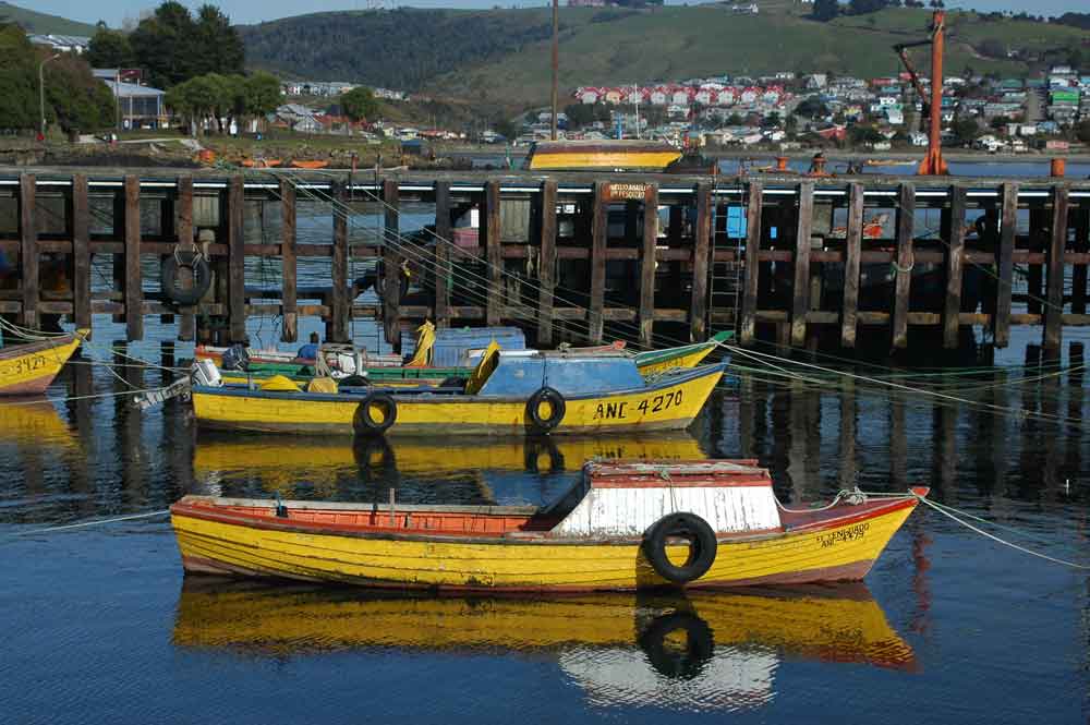 52 - Chile - isla de Chiloe, Ancud, puerto